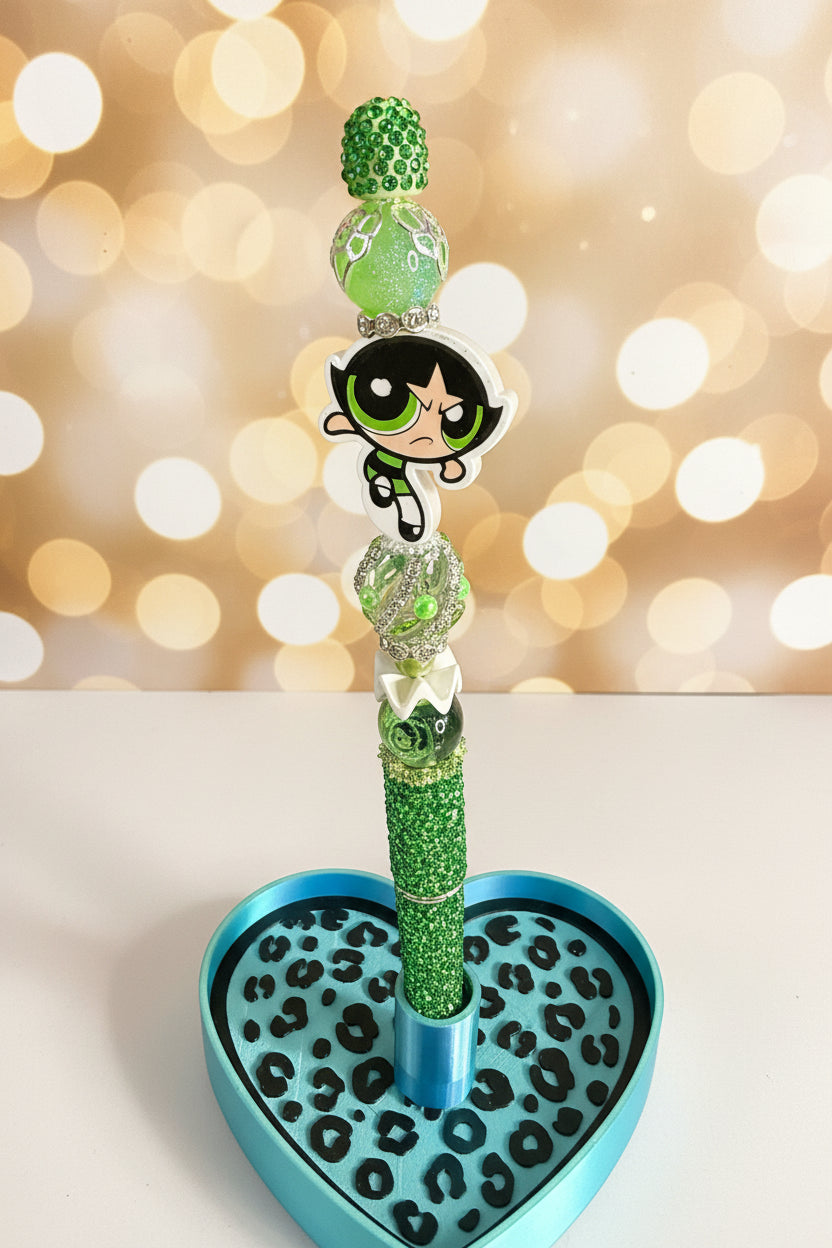 Limited Edition Power-puff Pen and Key Chain Combo