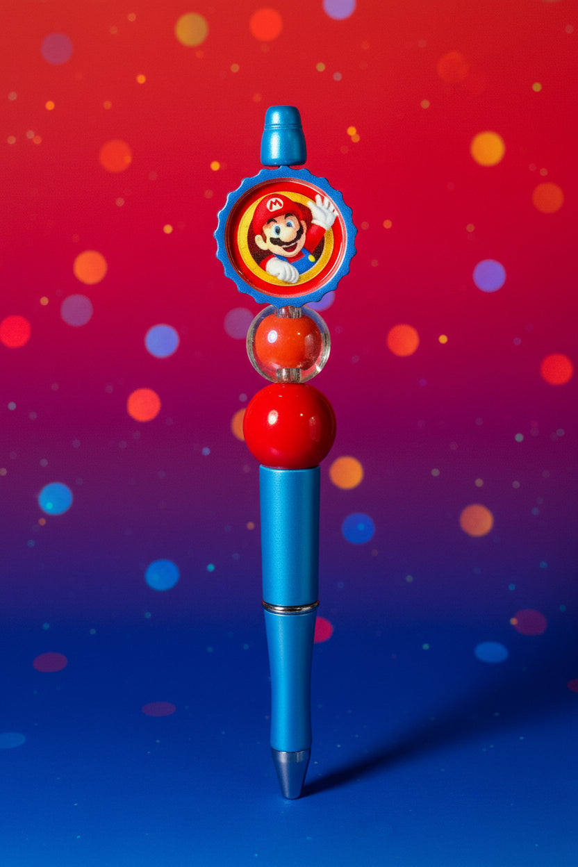 Mario Beaded Pen