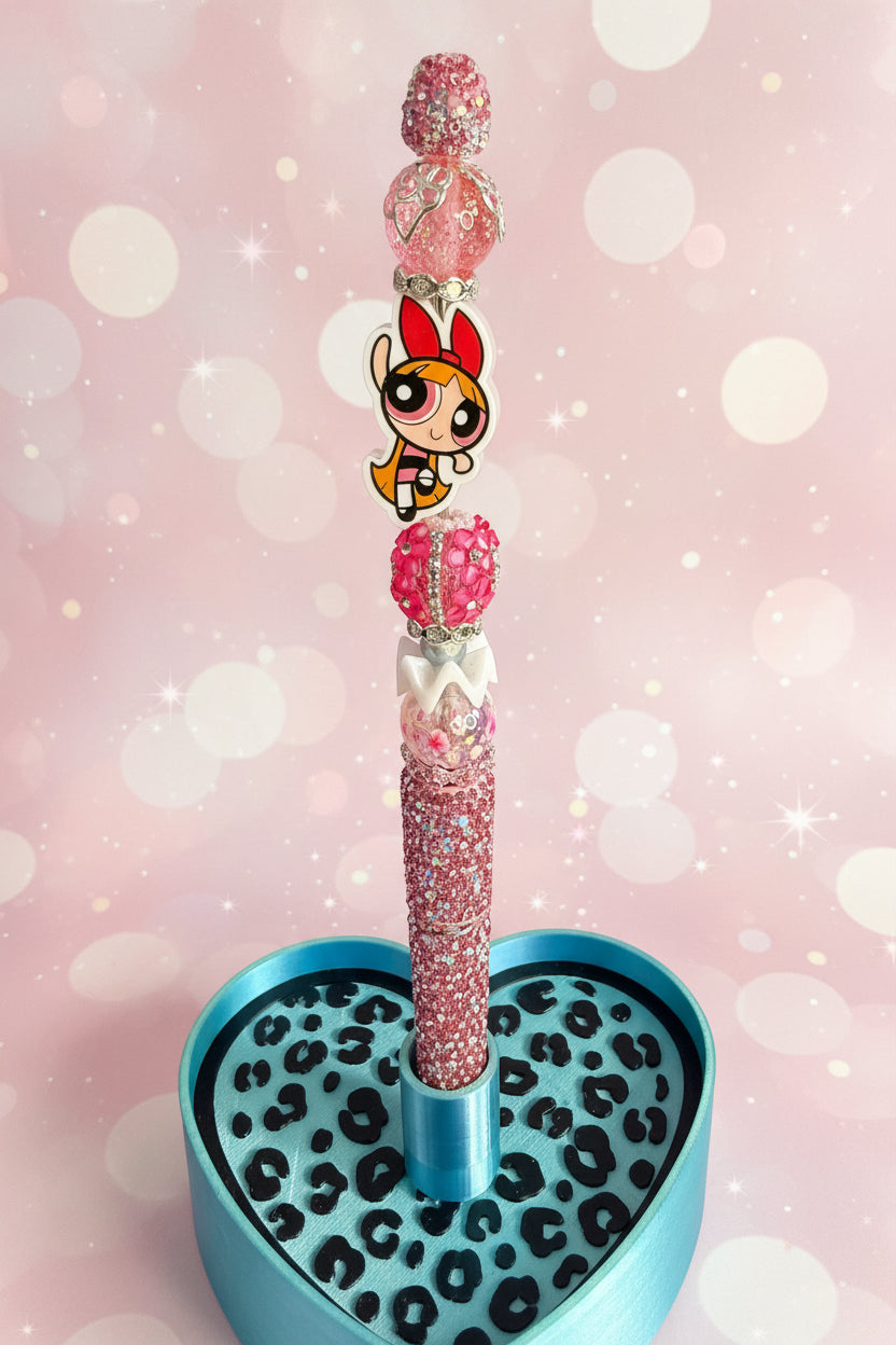 Limited Edition Power-puff Pen and Key Chain Combo