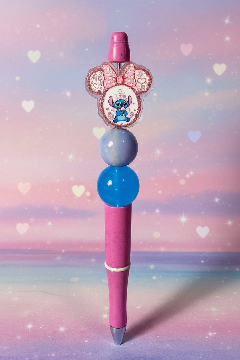 Stitch Disney Head Beaded Pen