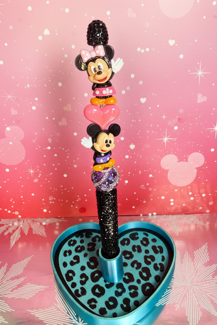 Mickey and Minnie Beaded Pen