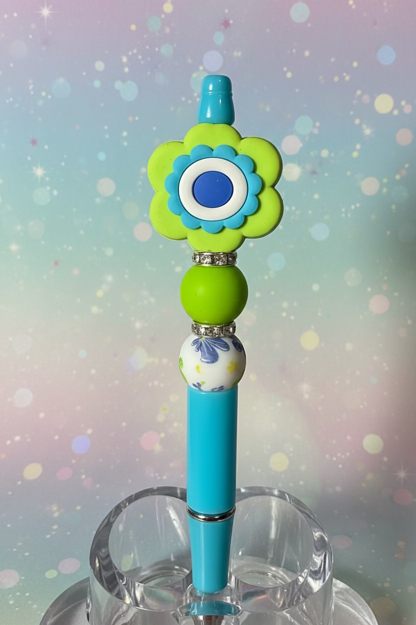 Groovy Flower Beaded Pen
