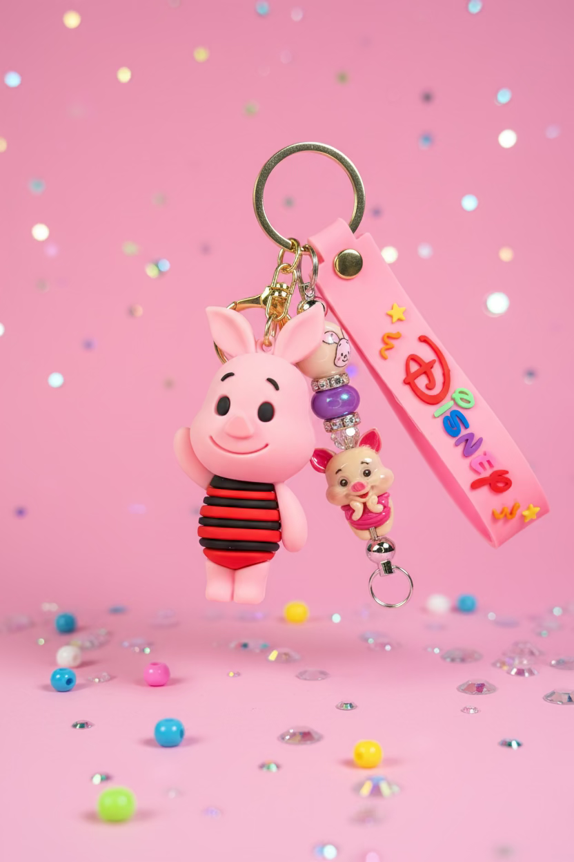 Piglet  Beaded keychain